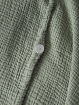 Housse de couette gaze de coton "Gaufrée" — Vert doux