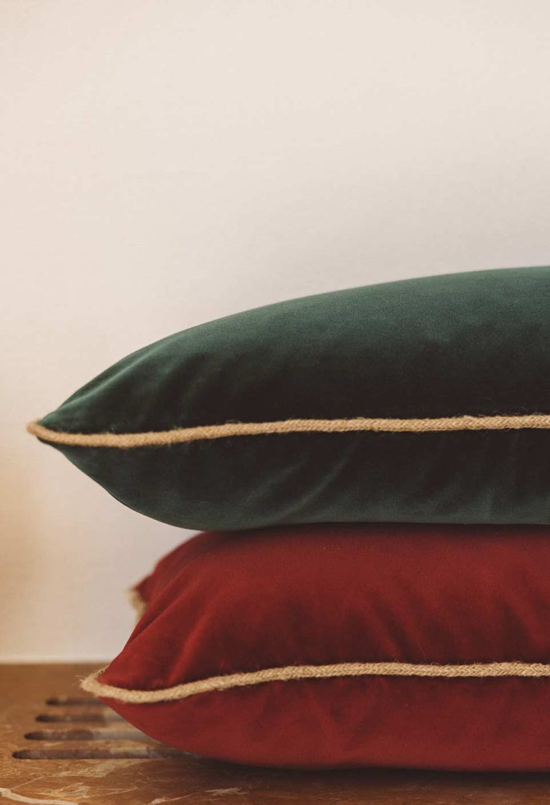 Housse de coussin ANTIGUA — Vert empire