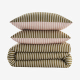 Parure de lit BAUDOUIN — Réversible en satin de coton bio