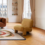 Fauteuil Pineto tissu bouclette toucher doux miel Habitat - vue principale