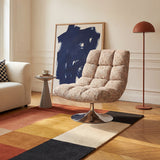 Fauteuil pivotant Soglio tissu chenille métal chromé terrazzo Habitat - vue principale