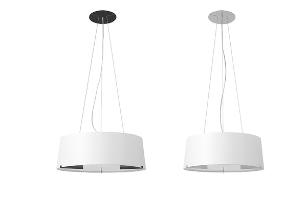 Suspension AITANA Ø59 cm — Nickel mat et blanc