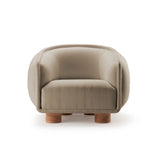 Fauteuil Charlie — bouclê latte structure, 056-0 beech solid wood feet
