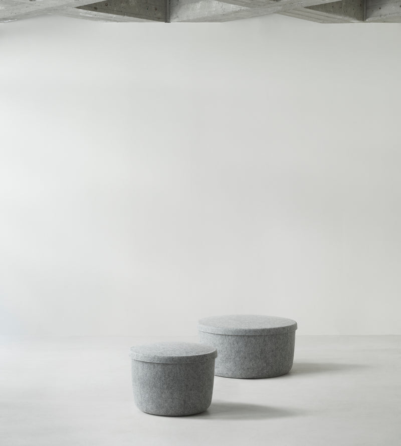 Pouf Hide Storage Large — Grey