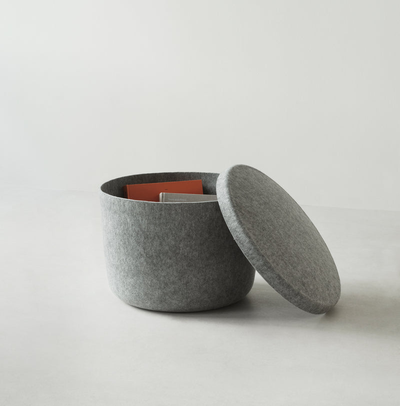 Pouf Hide Storage Large — Grey