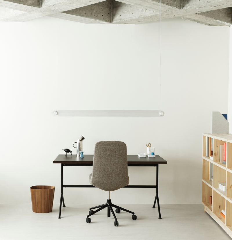 Bureau Kip Acier noir — Marron foncé