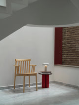 Table d'appoint Dit Bright Red — Travertine Silver