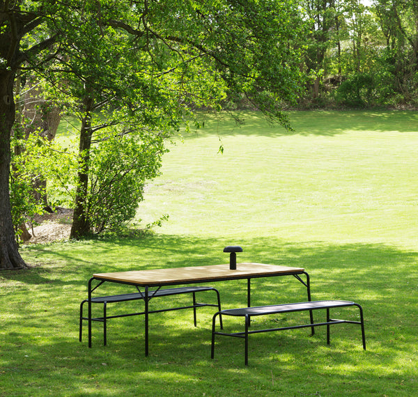 Table basse Vig 90 x 200 cm Robinia — Black