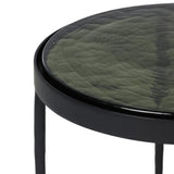 Table d'appoint YOKO - Verre Vert Mousse - détail