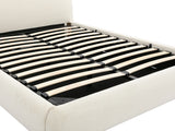 Lit coffre Vanari tissu bouclette blanc