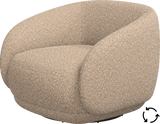 Fauteuil Bolzano Pivotant - Tissu Avellino beige doré 3251