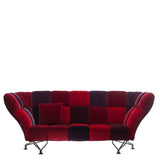 Canapé 33 cuscini — Red, burgundy, violet/steel