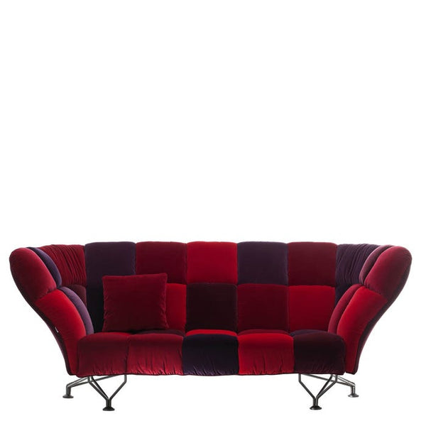 Canapé 33 cuscini — Red, burgundy, violet/steel
