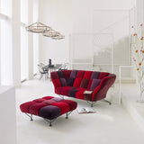 Canapé 33 cuscini — Red, burgundy, violet/steel