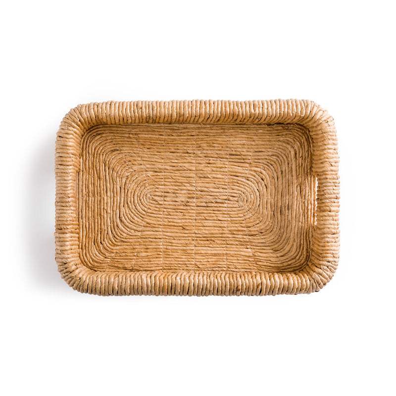 Plateau Plateau rectangulaire bananier tressé — Marilo