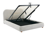 Lit coffre Vanari tissu beige