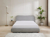 Lit coffre Vanari tissu gris clair