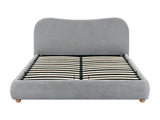 Lit coffre Vanari tissu gris clair