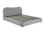 Lit coffre Vanari tissu gris clair