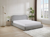 Lit coffre Vanari tissu gris clair