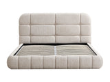 Lit coffre Foriosy bouclette beige