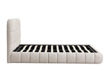 Lit coffre Foriosy bouclette beige