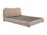 Lit coffre Vanari tissu taupe