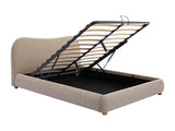 Lit coffre Vanari tissu taupe