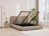 Lit coffre Vanari tissu taupe