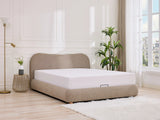 Lit coffre Vanari tissu taupe