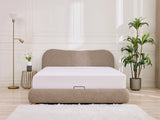 Lit coffre Vanari tissu taupe