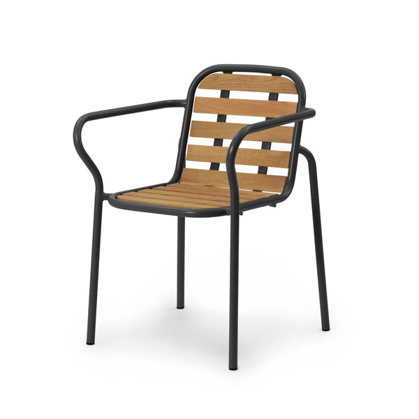 Chaise avec accoudoirs Vig Robinia — Black