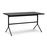 Bureau Kip Acier noir — Marron foncé