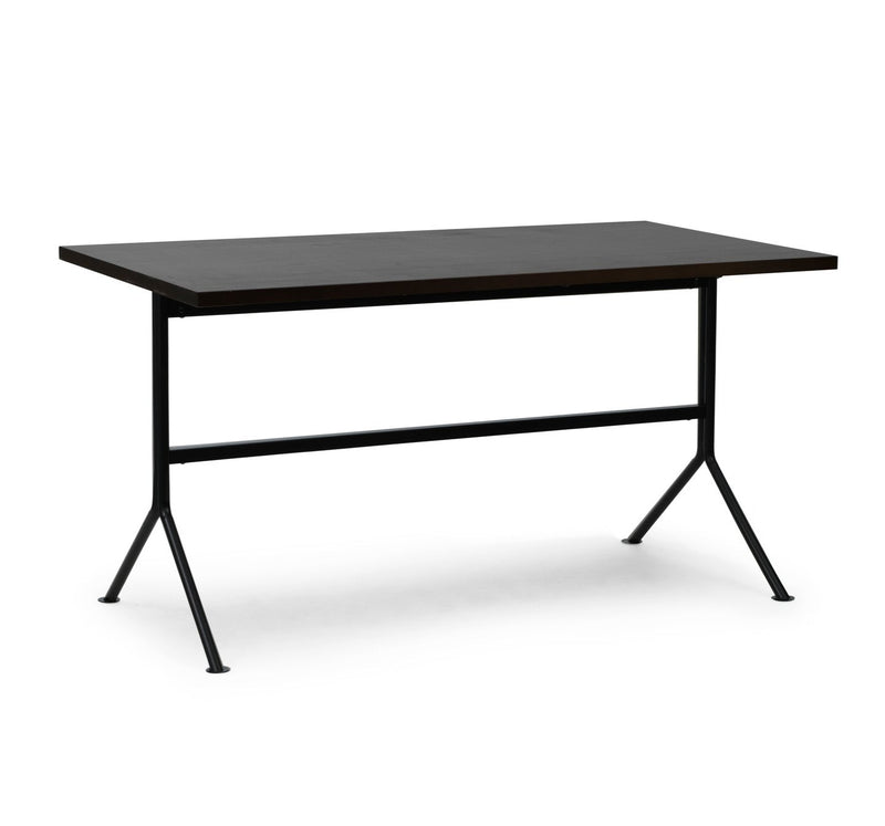 Bureau Kip Acier noir — Marron foncé