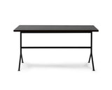 Bureau Kip Acier noir — Marron foncé
