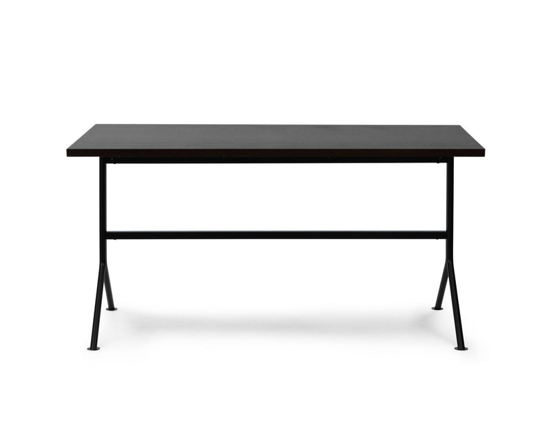Bureau Kip Acier noir — Marron foncé
