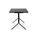 Bureau Kip Acier noir — Marron foncé