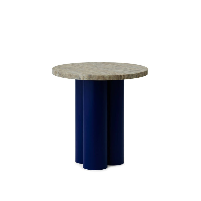 Table d'appoint Dit Bright Blue — Travertine Silver