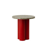 Table d'appoint Dit Bright Red — Travertine Silver