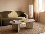 Table basse TOPANIA - Beige effet travertin
