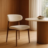 Chaise CONTRACT — Beige tissu-métal