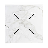 Plateau de table — Carré marbre blanc