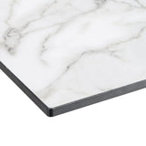 Plateau de table — Carré marbre blanc