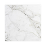 Plateau de table — Carré marbre blanc