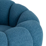 Fauteuil tissu bois — Bleu