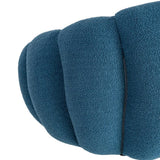 Fauteuil tissu bois — Bleu