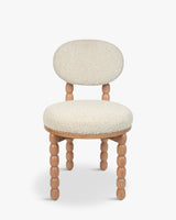 Chaise Bold blanc avoine bouclé