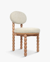 Chaise Bold blanc avoine bouclé