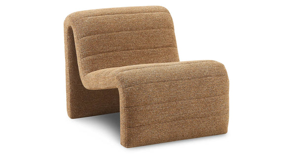 Fauteuil Flow — Matière  Bois / Tweed marron chêne