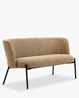 Banquette 2 places RAY — Tweed jaune miami, vue lifestyle